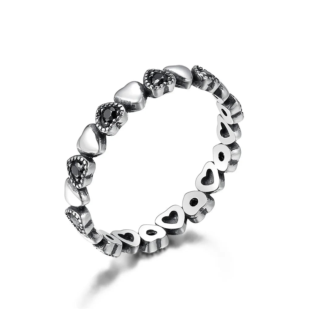 Black Heart Eternity Ring
