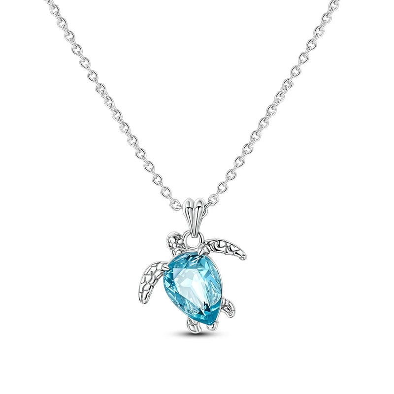 Blue Turtle Necklace
