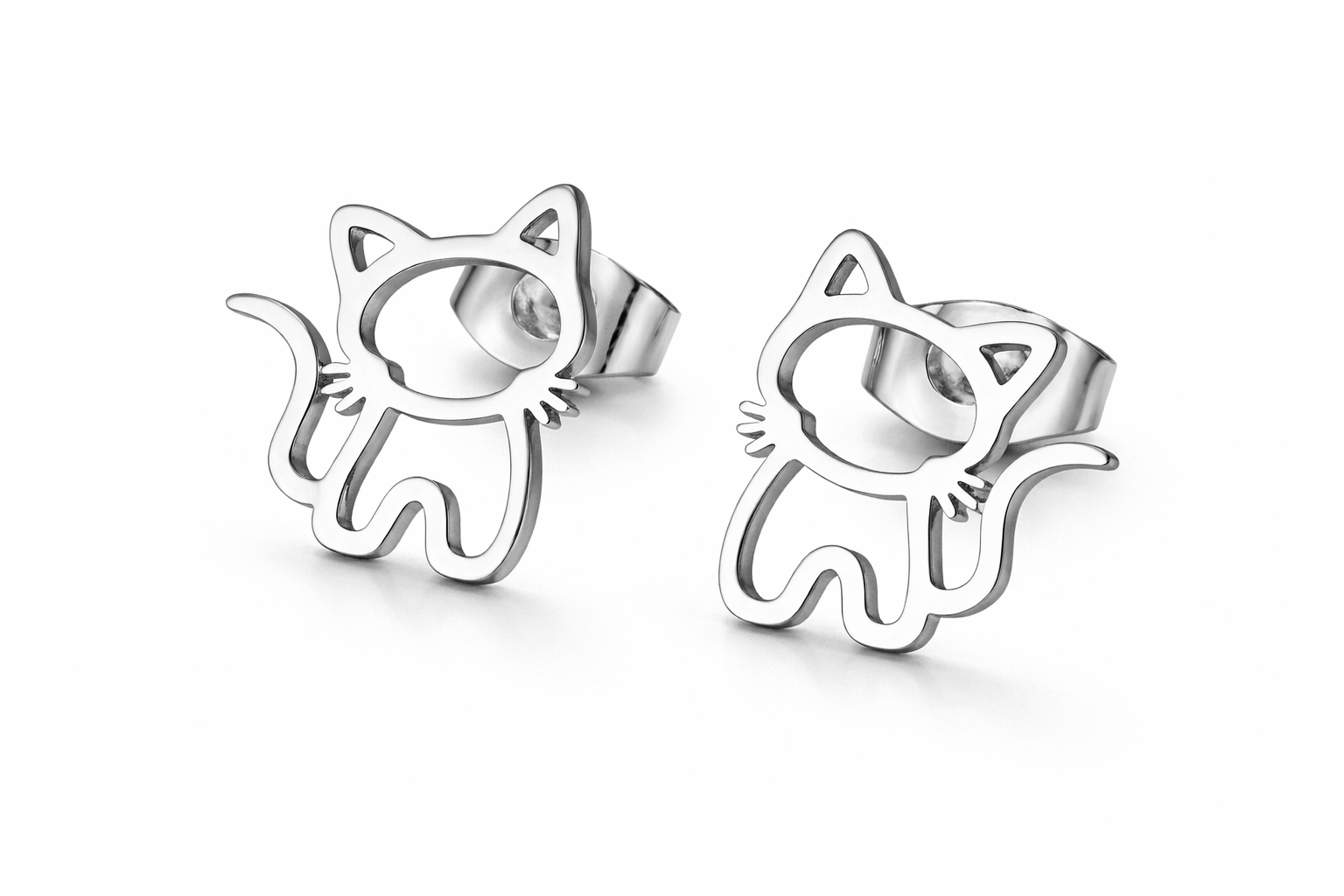 Cat Stud Earrings
